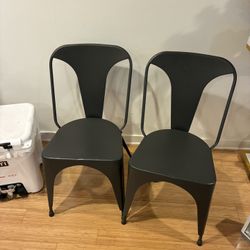 Metal Chairs (4) 