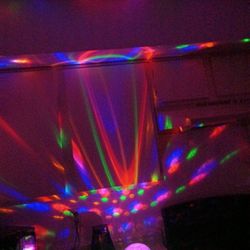 Disco Ball With USB SD Slot - Wall Mounting  , Has Different Settings You Can Use With Or Without Music