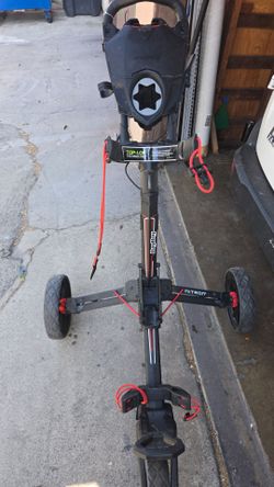 Bag Boy Nitron Auto-Open Golf Push Cart - Black/Red