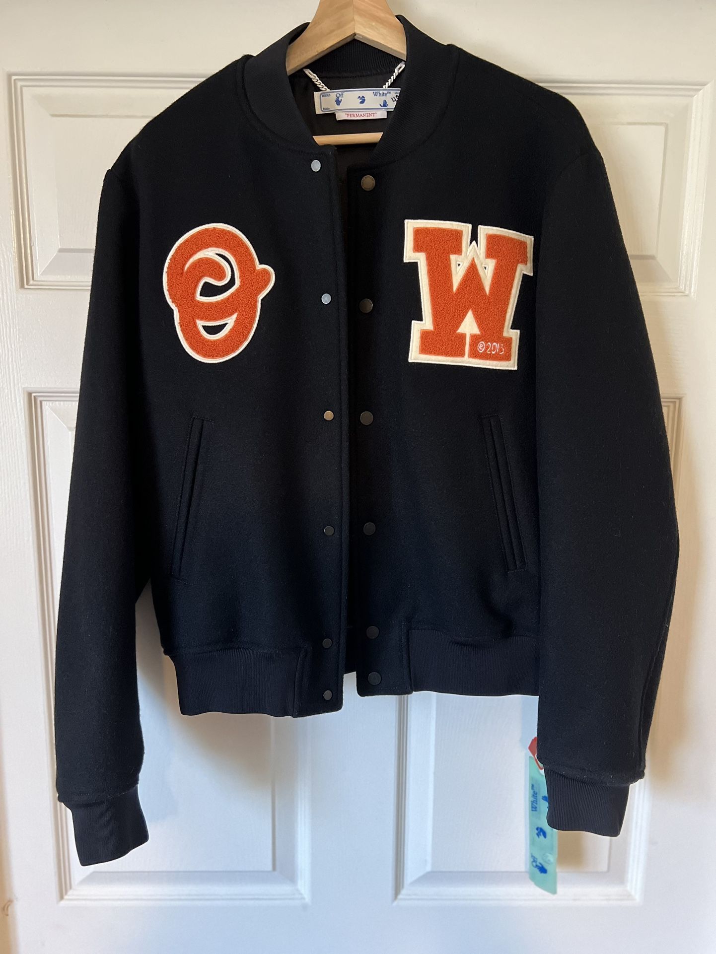 Off White Varsity Jacket Wool Size Small