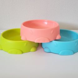 DOG PUPPY CAT PET FOOD WATER BOWLS PIG ANTI SLIP