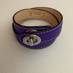 Coach Double Wrap Leather Bracelet New