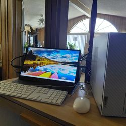 Lenovo IdeaCentre 3 Small Form Factor Desktop PC With Apple Keyboard And Mouse (Intel R 300 Processor 3.90GHz, 8GB DDR4 RAM, 240GB SSD,  W11)