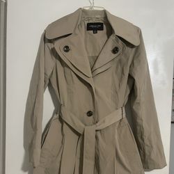 London Fog Rain Jacket/Hooded Trench Coat 