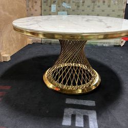 🔥 White Dining Table 51” New but has some chips on the side of the tabletop Assembly Required, ( Original Price $3500 ) 