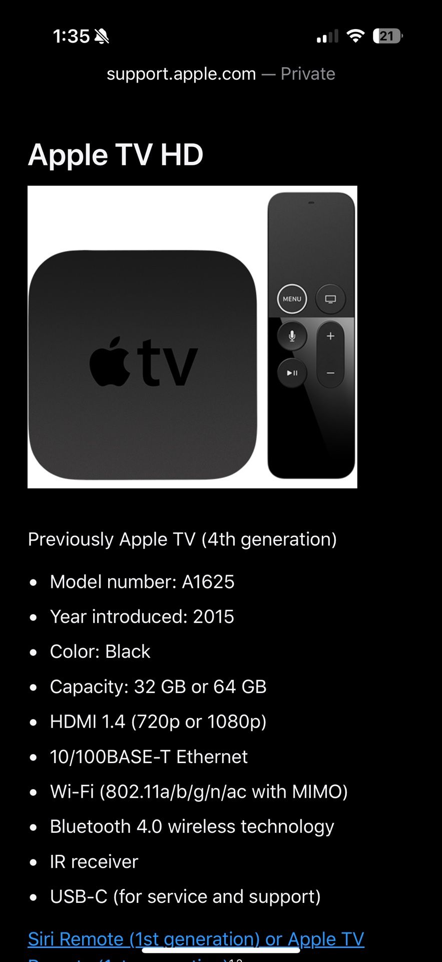 Used Apple TV Both 32GB & 64GB