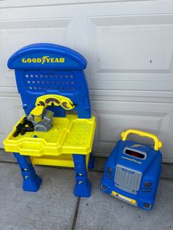 Goodyear Kids Toy Workbench and Toolbox Set