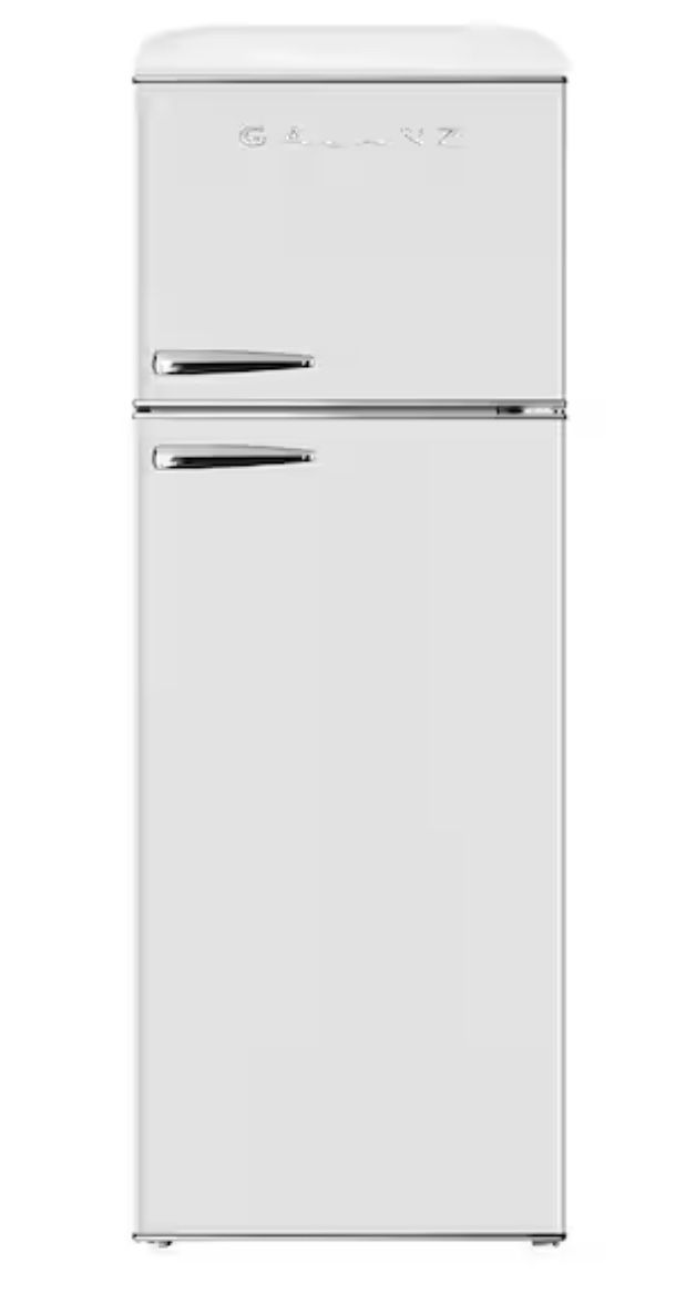 24 in. 12 cu. ft. Retro Top Freezer Refrigerator Milkshake White, Frost Free, Energy Star