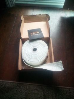 Exhaust Manifold Wrap Keep Cool White