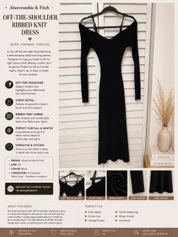 Abercrombie & Fitch Off-the-Shoulder Knit Dress