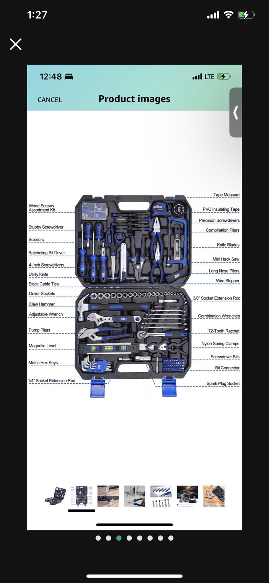 210-Piece Household Tool Kit, PROSTORMER General Home/Auto Repair Tool Set with Hammer, Pliers, Screwdriver Set, Wrench Socket Kit and Toolbox Storage