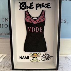 Anime Pirate Onepiece Nami Inspired Jersey Display 3D Printed Wall/Desktop Decor (8.5” x 5.5”)
