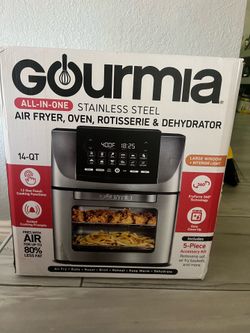 Brand New Gourmia Stainless Steel Air Fryer, Oven, Rotisserie & Dehydrator