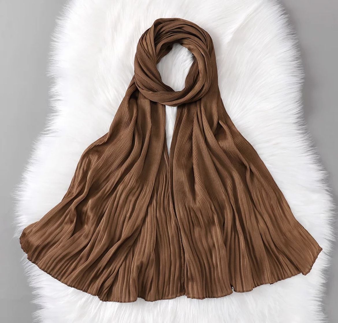Hijabs Solid Color Shawls Headband Scarves/Scarf Pleated Crinkled
