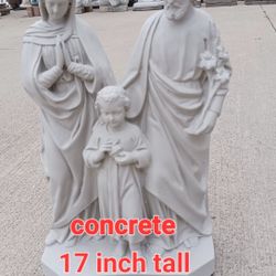 17" Garden Concrete Statue HOLLY FAMILY 