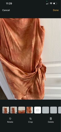 Terracotta Tie-Dye Wrap Dress