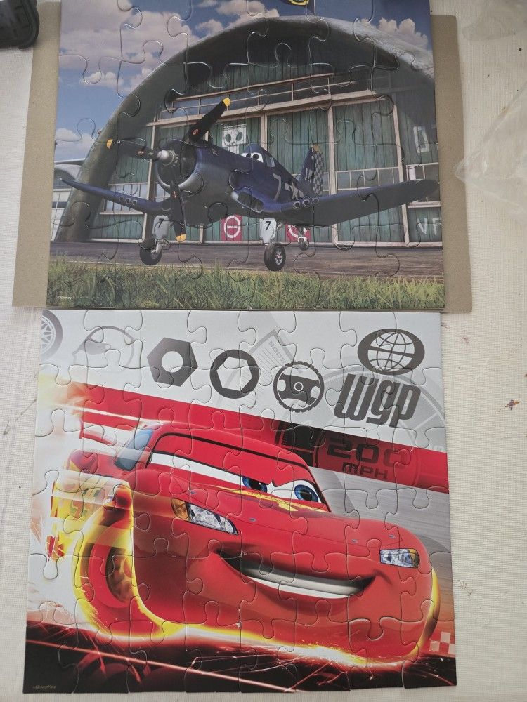 Disney Cars 2 Puzzle New No Box 24 Pieces Each