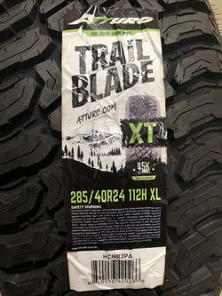Brand New Tires (1) Atturo Trail Blade X/T (285/40R24XL) (Single) ($179)