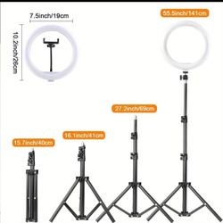 Video Tripod for Phone, Ring Light With Stand