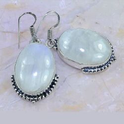 Moonstone and Silver Earrings