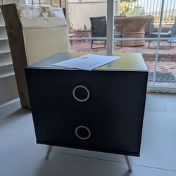 NEW Modern dark wood nightstand