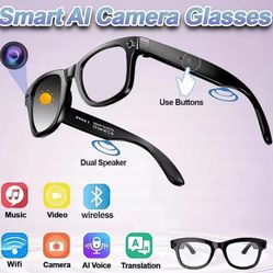 Pro Smart Al Camera Glasses with Built-in HD Camera Surround Sound Headphones