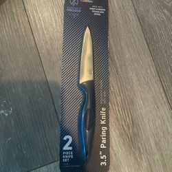Blue Paring Knife - 3.5" Stainless Steel