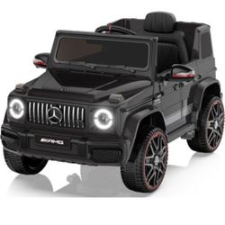 ANPABO Licensed Mercedes-Benz G63 Car for Kids, 12V Ride on Car w/Parent Remote Control, LED Headlights, Music Player & Horn, Soft Start, Low Battery 
