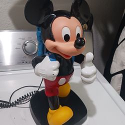 Mickey Mouse landline telephone,  the "Hiking" or "backpack ".. model produced by TyCO  in the 1980's.  Good condition.