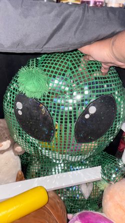 Green Alien Disco Mirror Mosaic jumbo plush