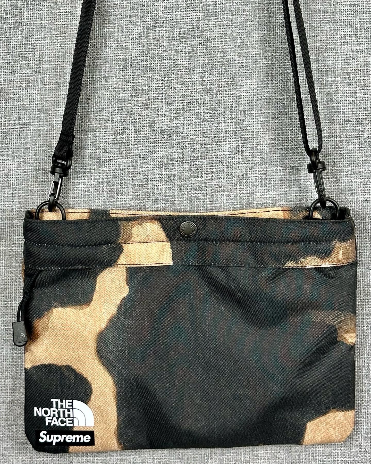 Supreme The North Face Bleached Denim Print Shoulder Bag