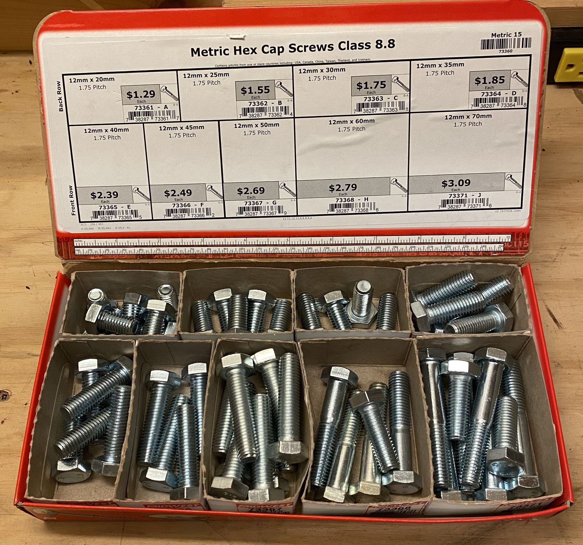 Metric Hex Cap Screws Class 8.8
