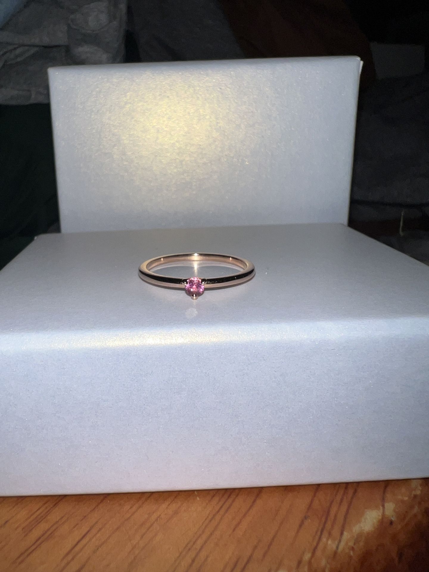 Pandora Timeless 14K Rose Gold Plated Crystal Ring › Pandora Timeless 14K Rose Gold Plated Crystal Ring 