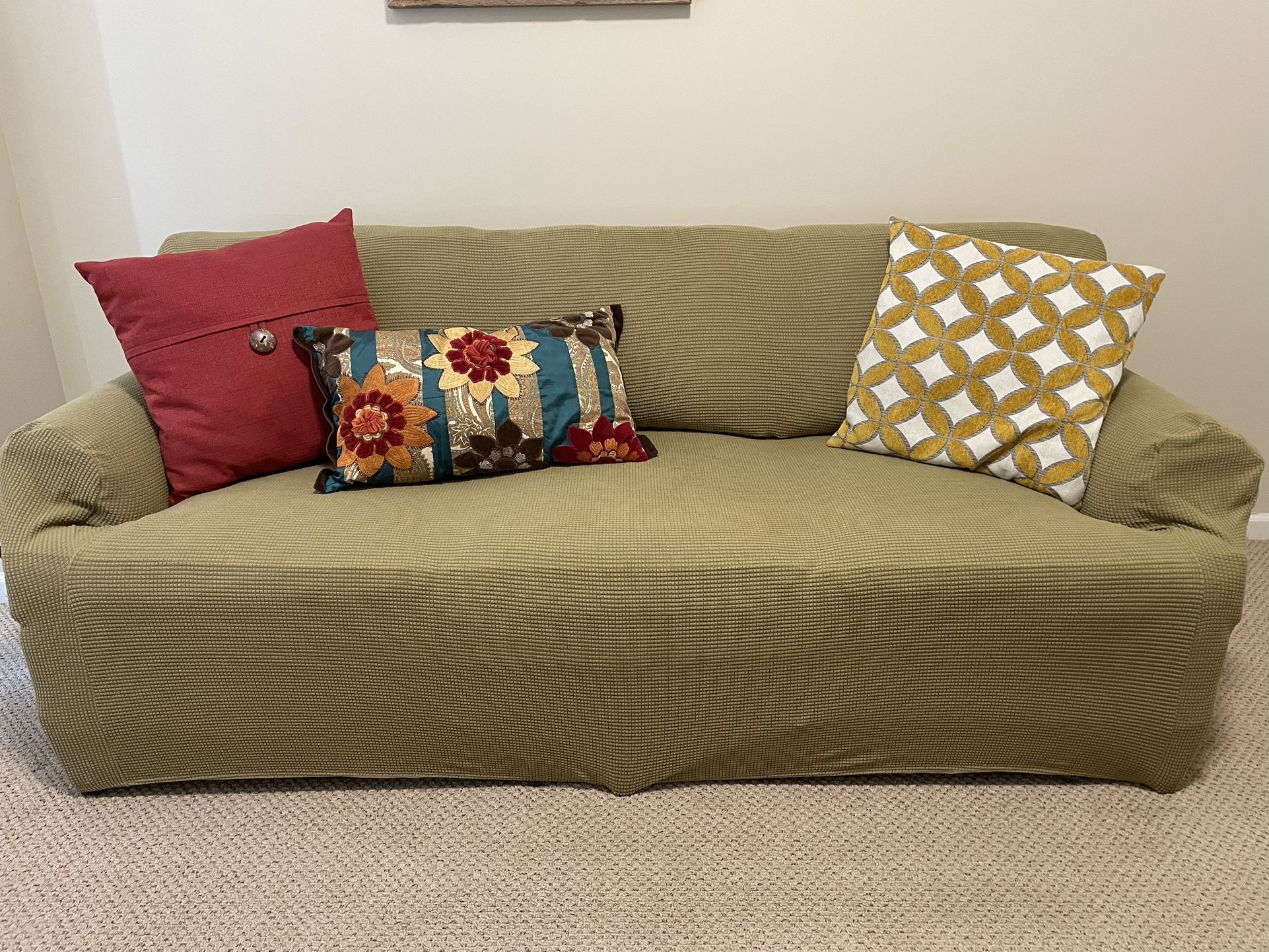 Comfy Couch With Cover And Matching Chair