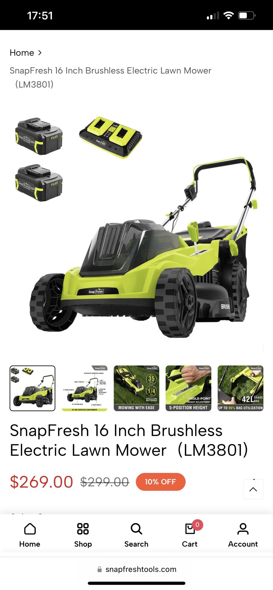 Light Weight Cordless Lawn Mower