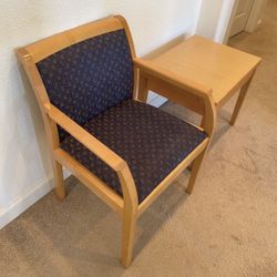Almost New Side Table And Chair With Great Condition 