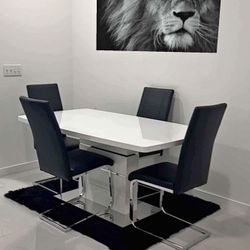 WHITE DINING TABLE - High Gloss White