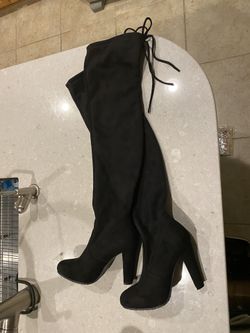Thigh High Faux Suede Boots Size 5 1/2