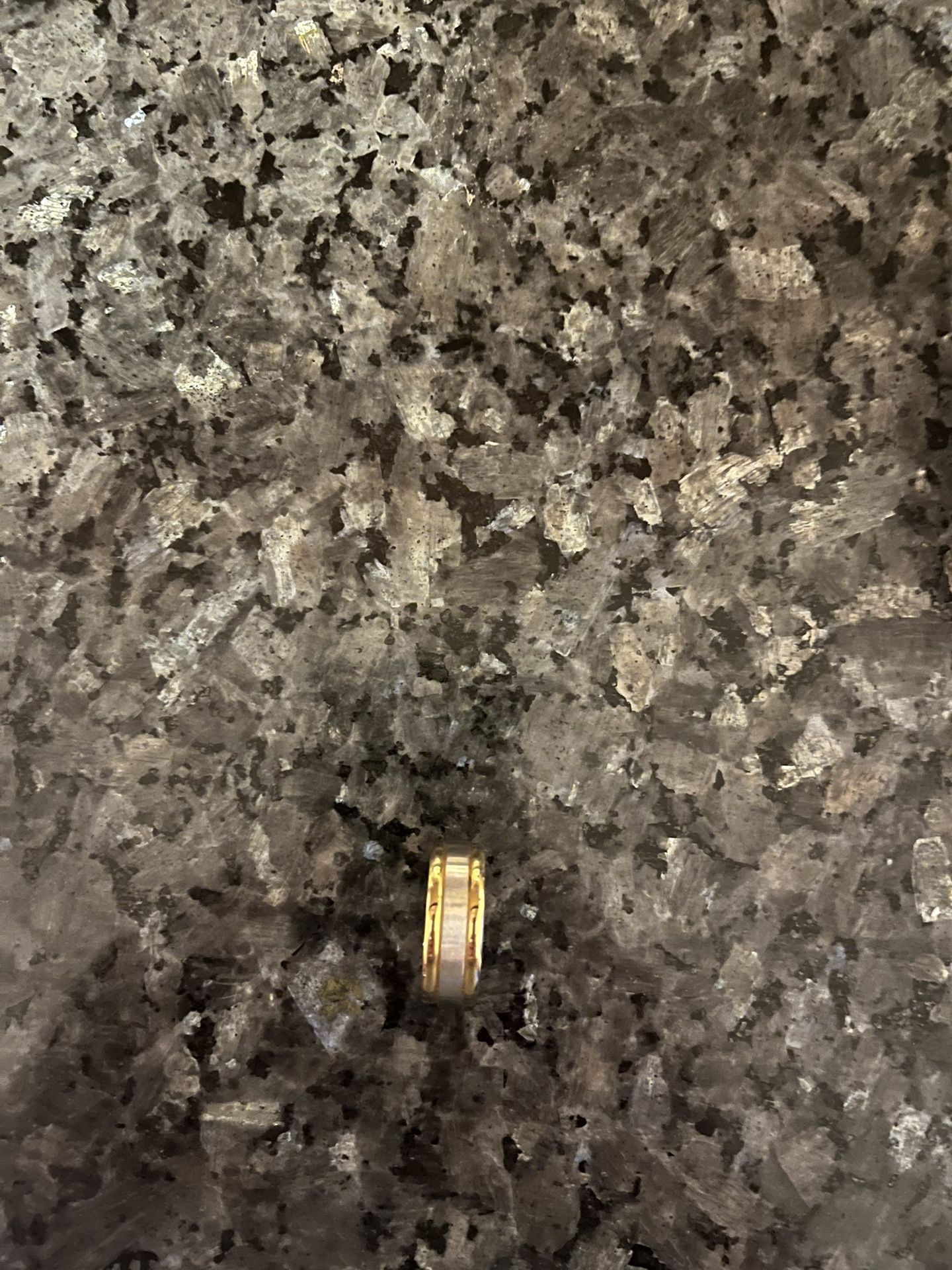 Gold and Silver Toned Men’s Wedding Ring Size 11