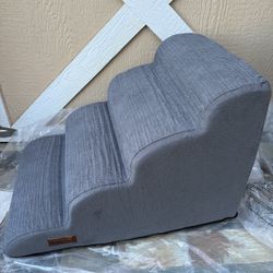 Dog Steps for Bed, 4-Step Dog Stairs Ramp for Small Dogs and Cats, Indoor Non-Slip Pet Stairs Suitable for Older, Short-Legged, and Puppy Dogs to Clim