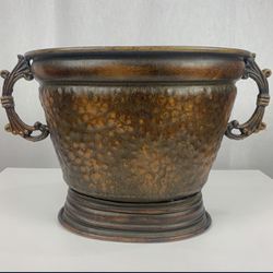 Orange/Brown Metal Rustic Potter/Vase