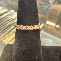 14KT Gold Band W/ Lab Grown Round Diamonds 41935-1