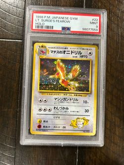 Lt. Surge's Fearow Leaders' Stadium Holo (Japanese) #22 1998 PSA 9 🦅