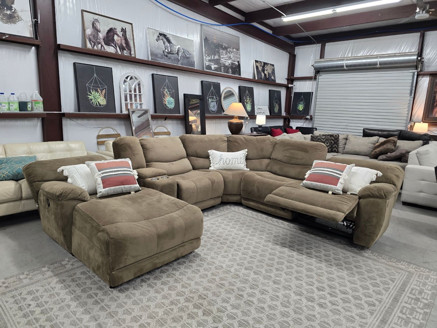 Reclining Sectional Couch With Lounge