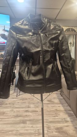Black Faux Leather Moto Jacket