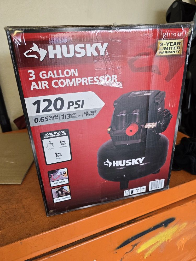 Husky 3 Gal. 120 PSI Electric Pancake Air Compressor