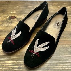 Ugg Slip On Flats With Sherpa Insoles