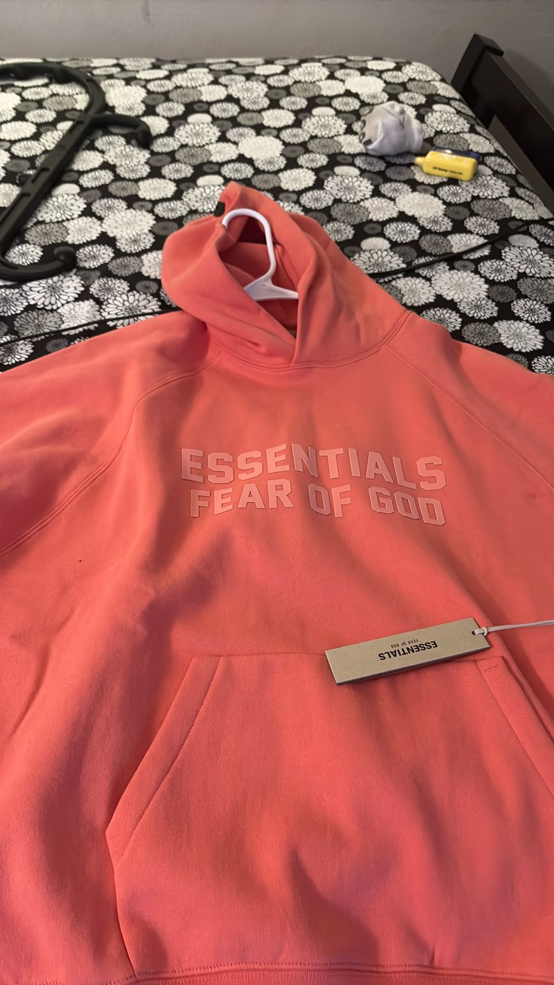 Coral Essential Hoodie !