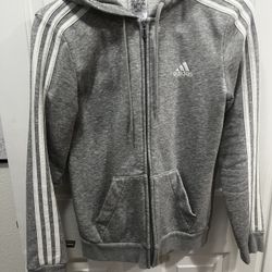 Women’s Grey Adidas Zip-Up (XS)