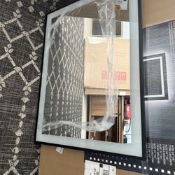 Apmir 24 in. W x 32 in.H Rectangular Framed UL Certified Front and Back LED Anti-Fog Tempered Glass Wall Bathroom Vanity Mirror